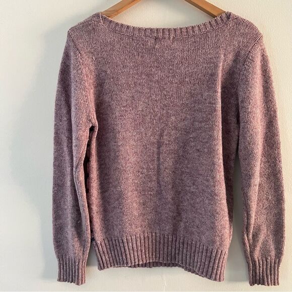 Northern Isles Vintage Sweater Wool Lilac Lavender Size Medium Geometric 80s - Picture 3 of 6